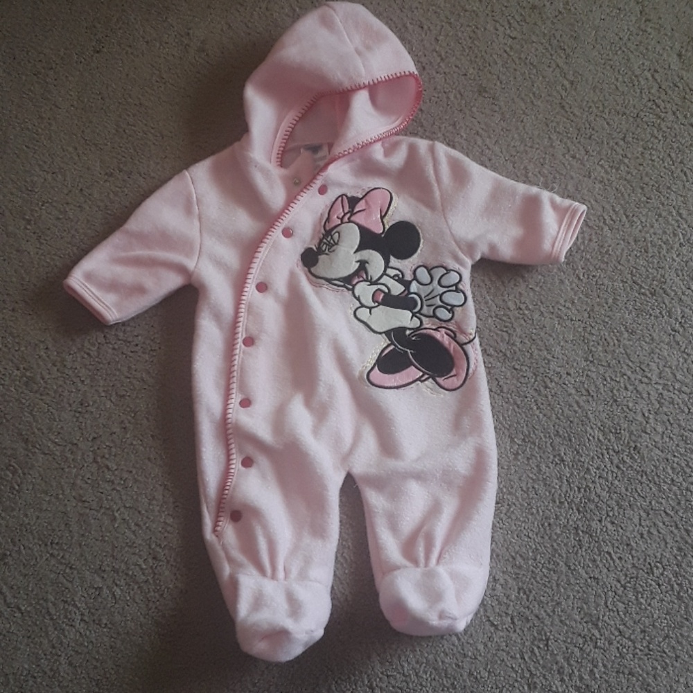 Minnie Mouse fleece onesie